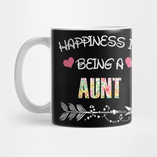 Happiness is being aunt floral gift Mug